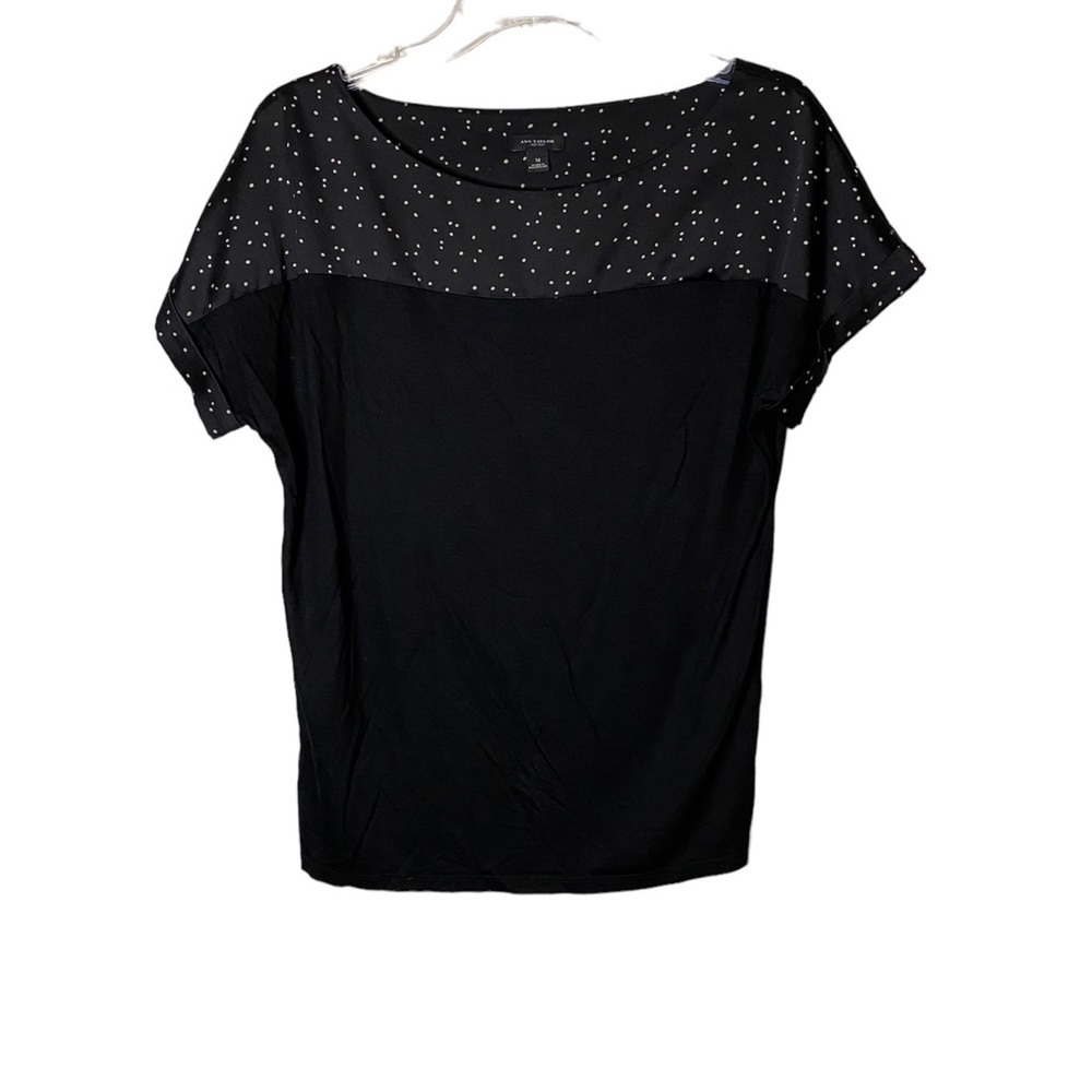 Ann Taylor Women’s Black with Polka Dots Blouse